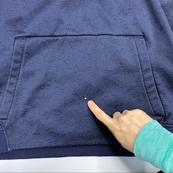 Under Armour Fitted Blue Hooded Zip Sweatshirt XL - Picture 7 of 8